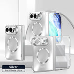 Electroplated Hinge Protection Case with Built-In Stand for iPhone Duo