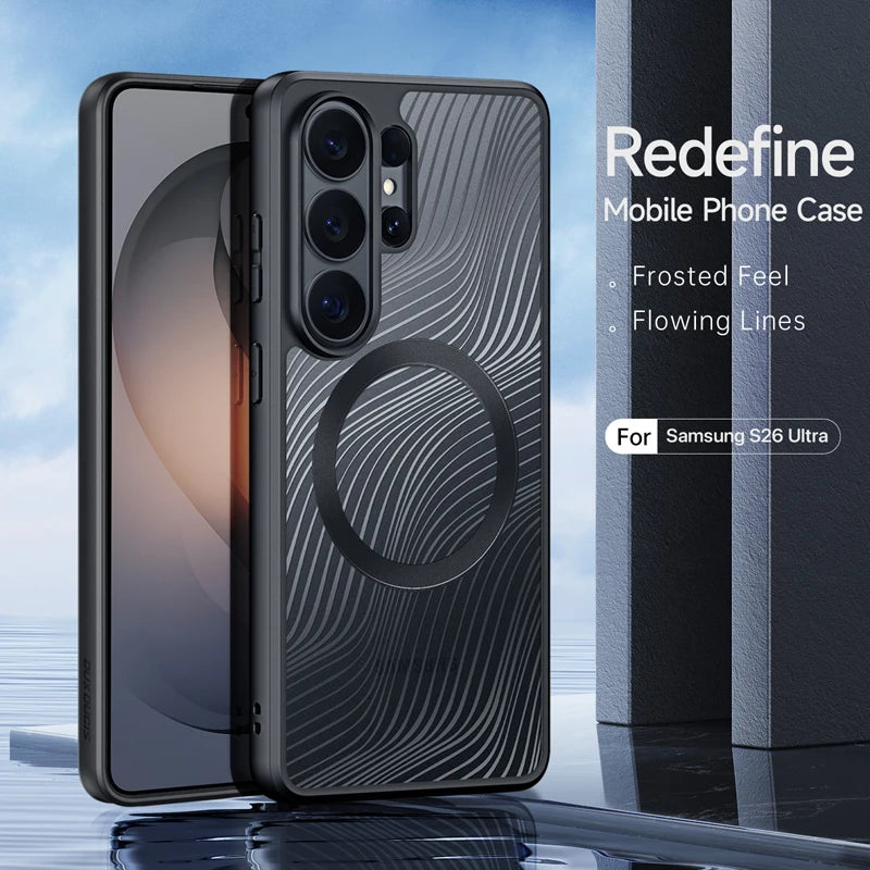 Flowing Line Matte Magnetic Case for Samsung Galaxy S26 Ultra