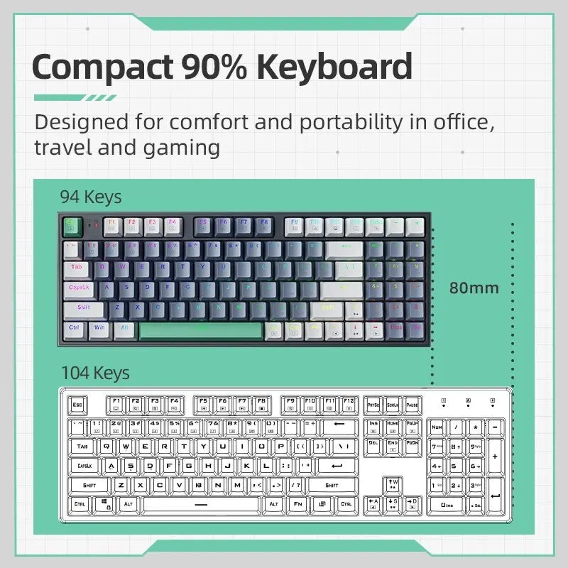 MACHENIKE K500-94 Hot-Swappable Mechanical Keyboard