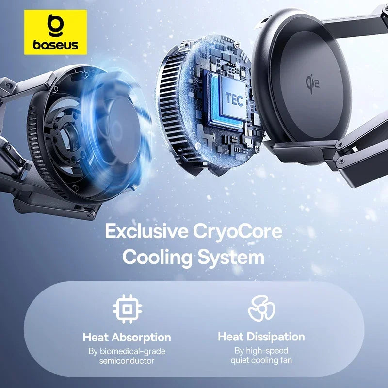 Baseus EnerFill FS41 3-in-1 Wireless Charging Stand with TEC Cooling Cosmic