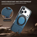 iPhone 17 Series Carbon Fiber MagSafe Case with 360° Rotating Stand