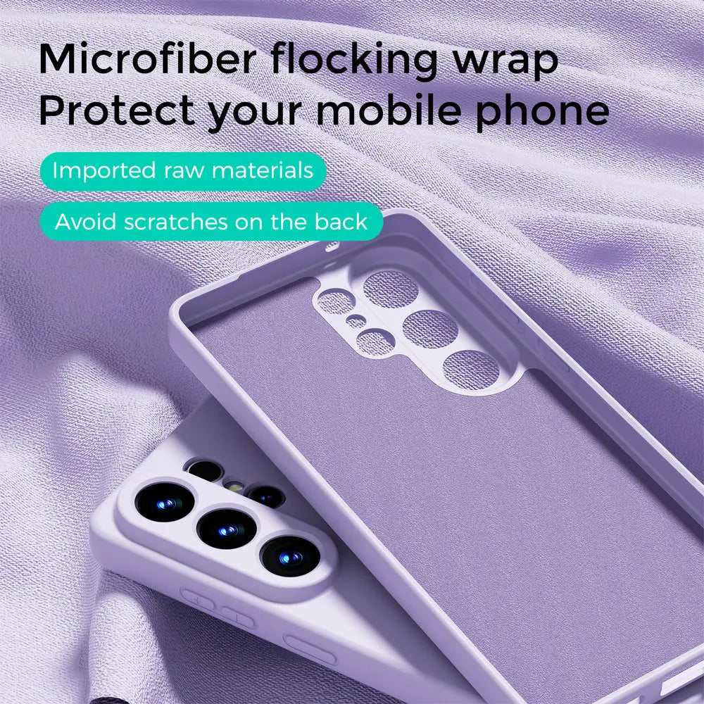 Shock-Absorbing Camera Protection Case with Raised Ring for Samsung Galaxy S25 Series