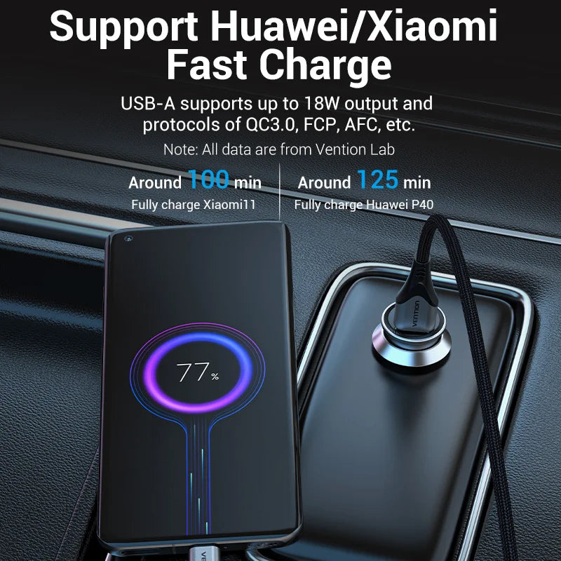 Vention Compact 30W USB-C Car Charger