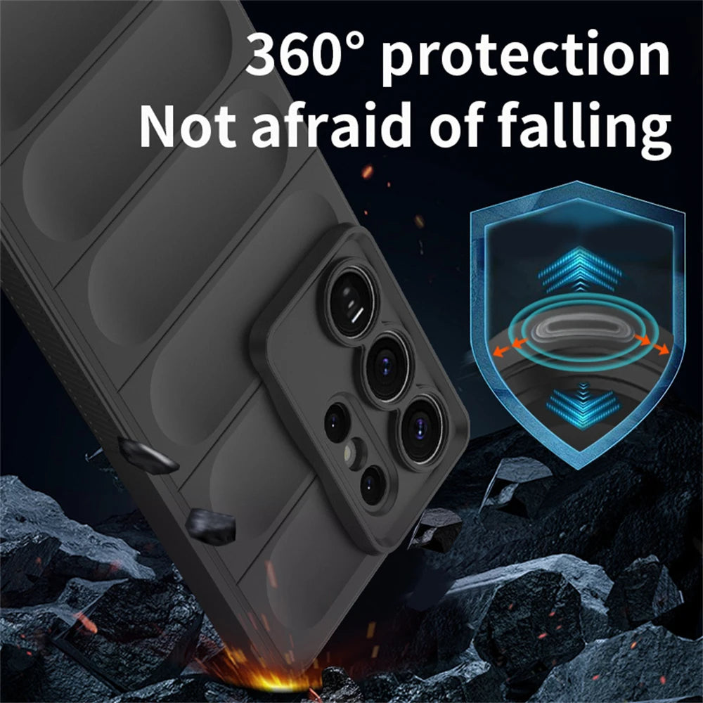 Soft Silicone Camera Lens Protection Ring Case for Samsung Galaxy S22 Series