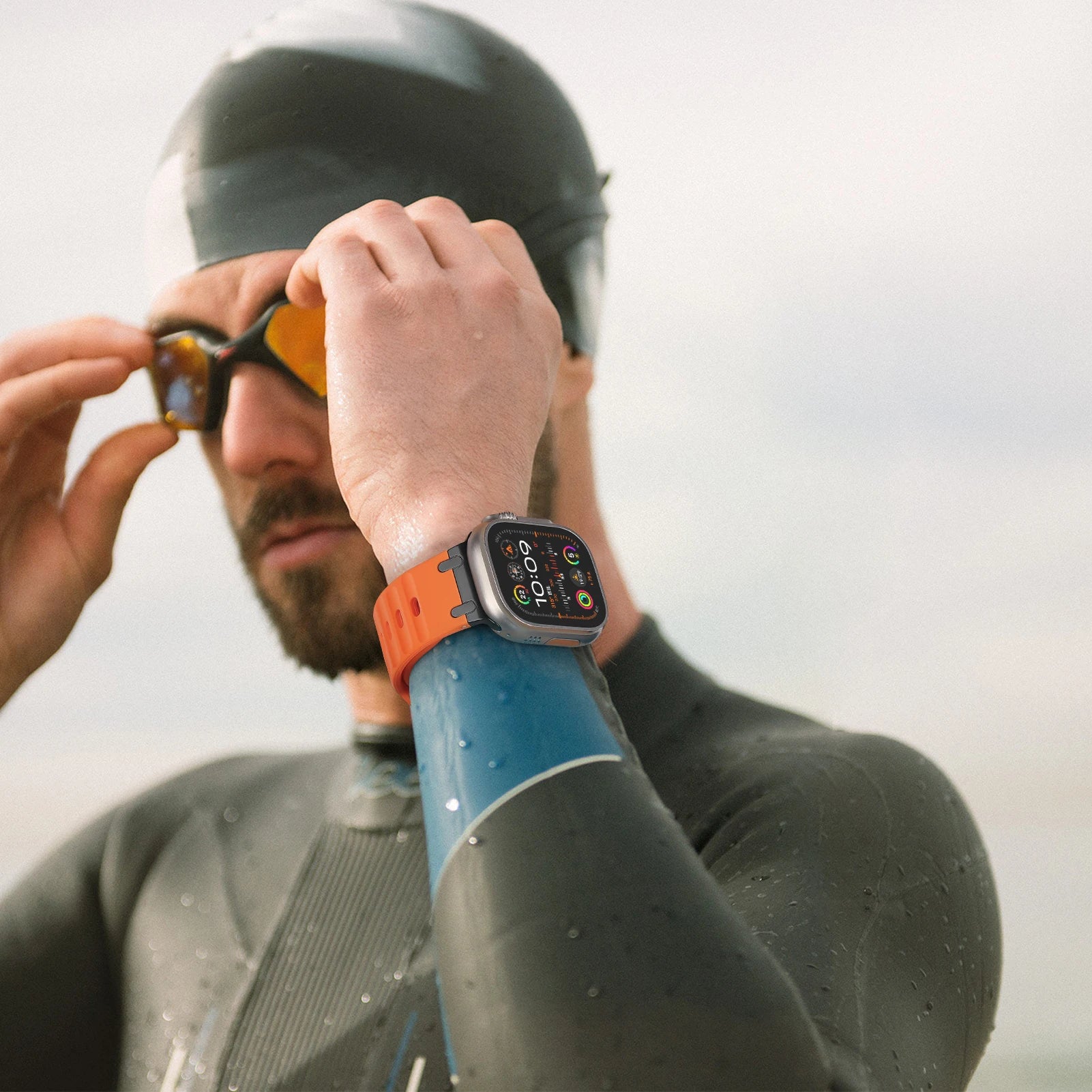 Rugged Silicone Sport Band for Apple Watch