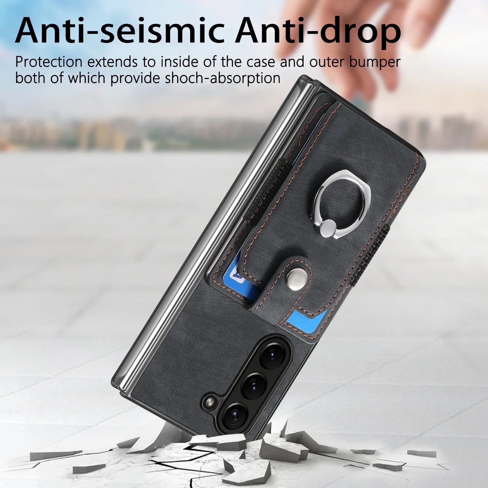 Vintage Leather Bag Phone Case for Samsung Galaxy Z Fold 5