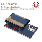 Samsung Galaxy S24 Magnetic Leather Case with Detachable Card Holder