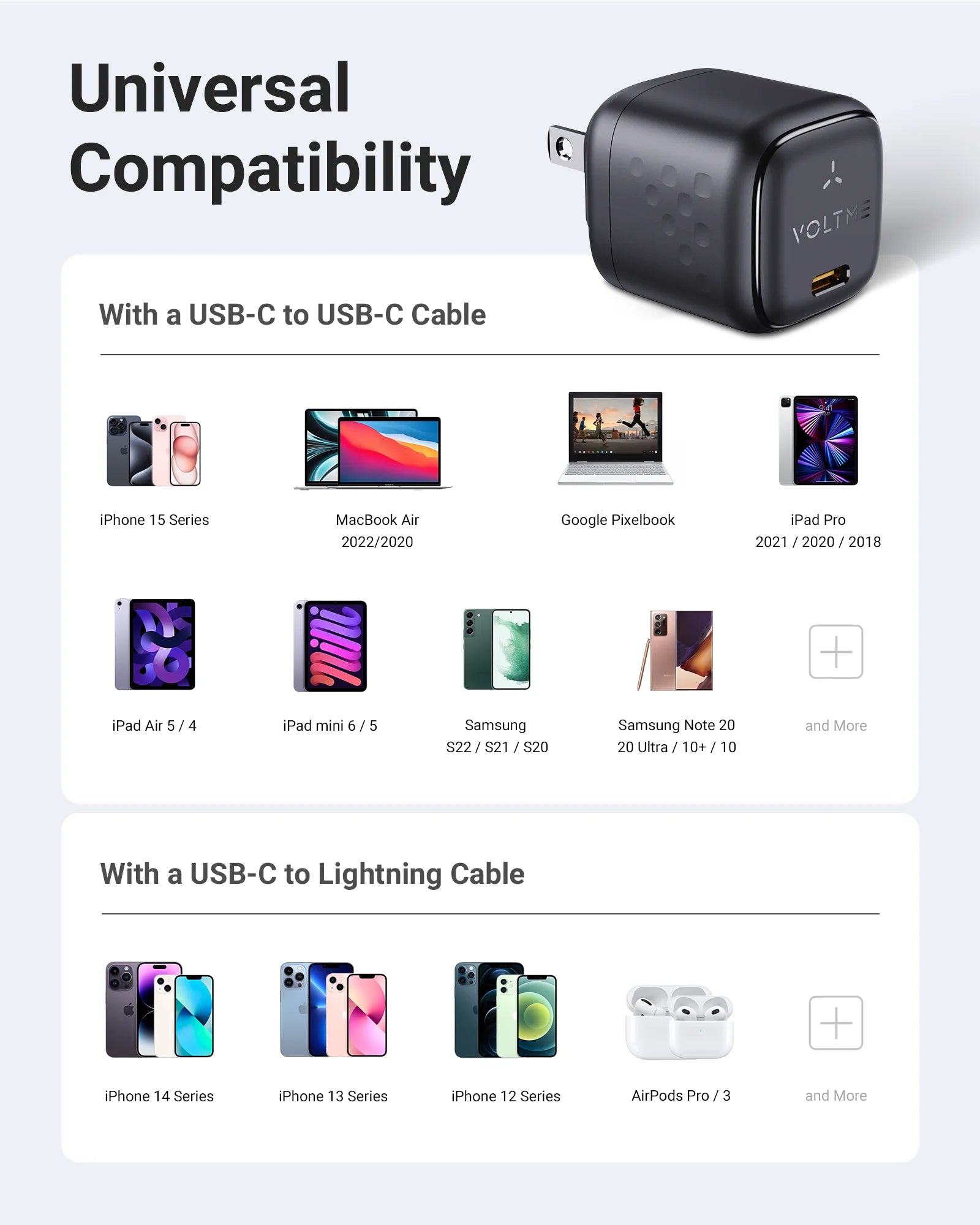 VOLTME 30W GaN III Fast Charging Block Power Adapter