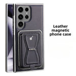 Drop-Proof Electroplate Leather Case for Samsung Galaxy S25 Series