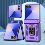 Slim Protective Hard PC Case with Ring Stand for Samsung Galaxy Z Flip 8