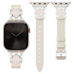 Elegant Leather Bracelet Strap for Apple Watch Series 10