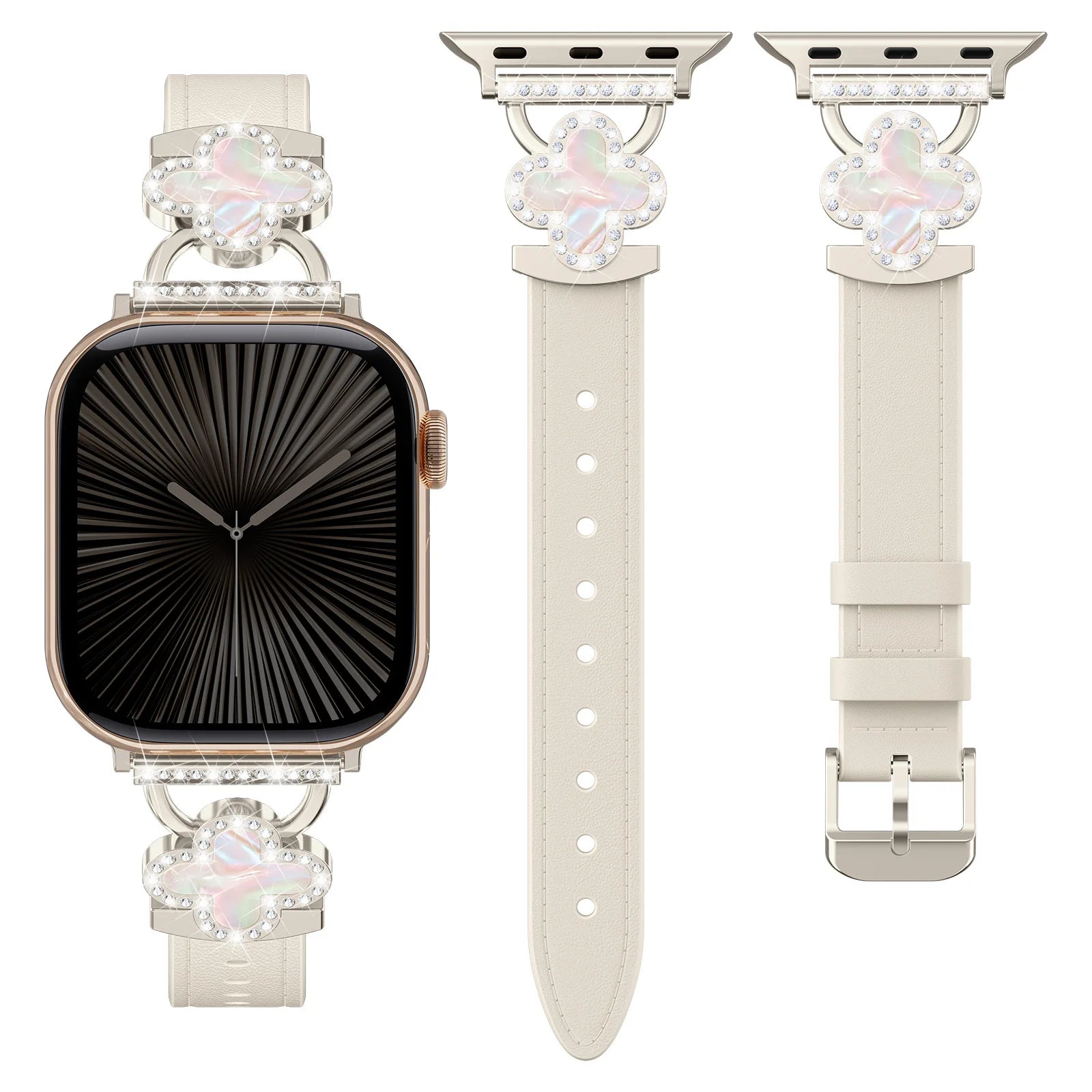 Elegant Leather Bracelet Strap for Apple Watch Series 10