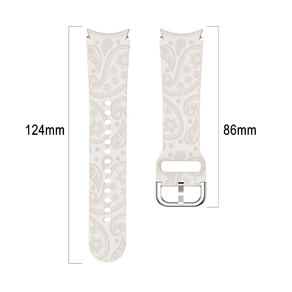 Premium Silicone Engraved Strap for Samsung Galaxy Watch 7