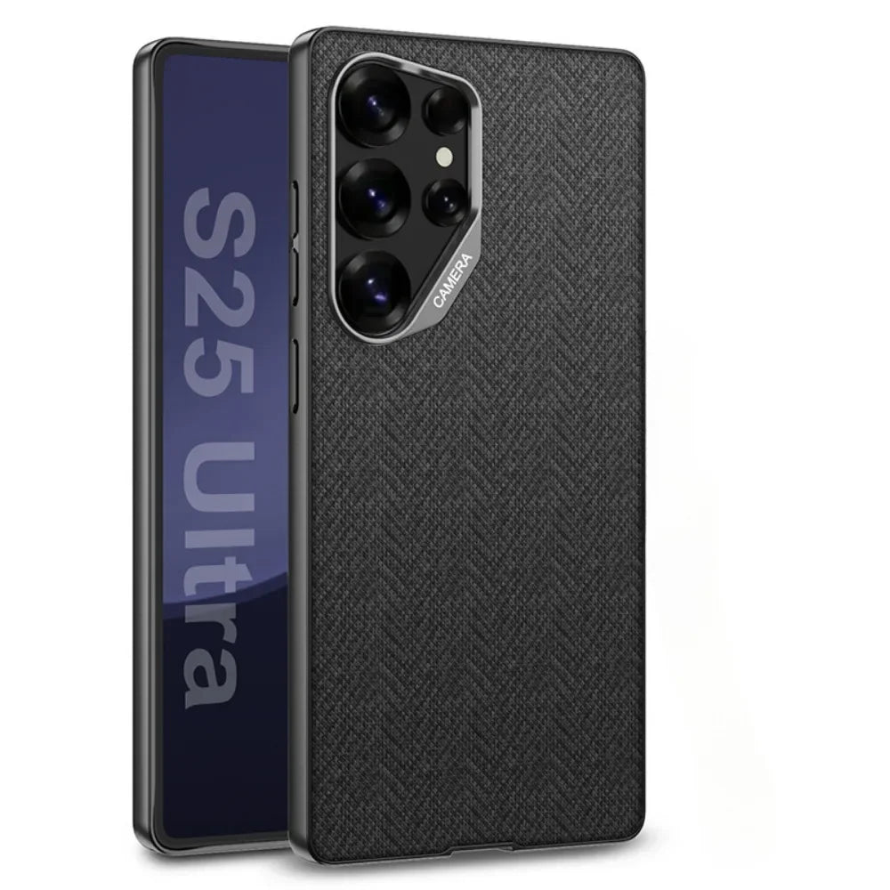 Nylon Leather Hard Shell Case for Samsung Galaxy S25 Ultra