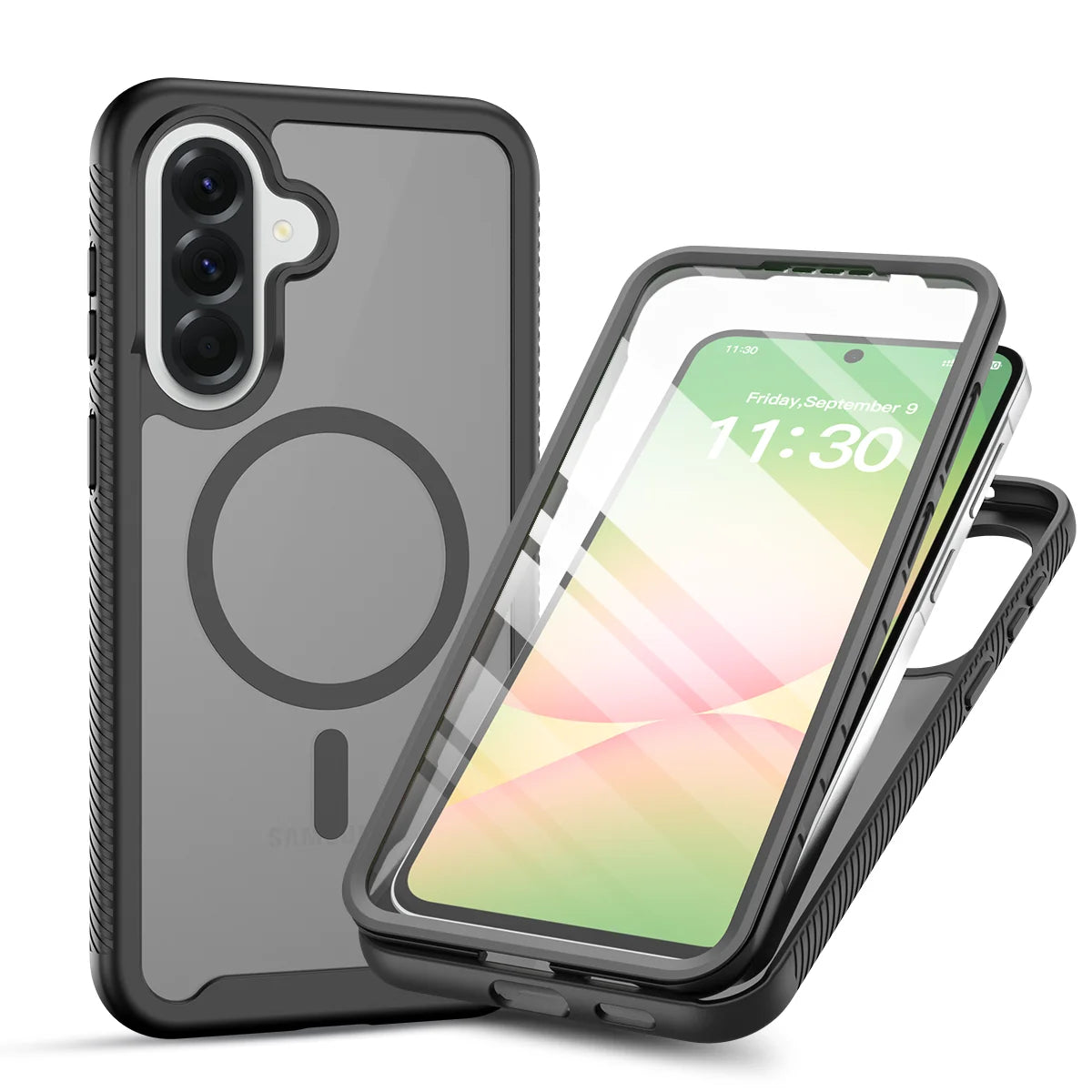 Samsung Galaxy A57 Magnetic Armor Case with PET Screen Guard
