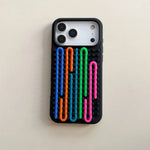 Cylindrical Labyrinth Silicone Phone Case for iPhone 17 Series