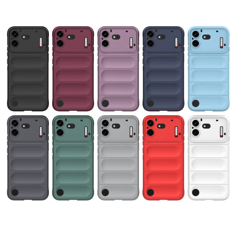 Shockproof Soft Silicone Bumper Case with Foldable Kickstand for Nothing Phone (4b)