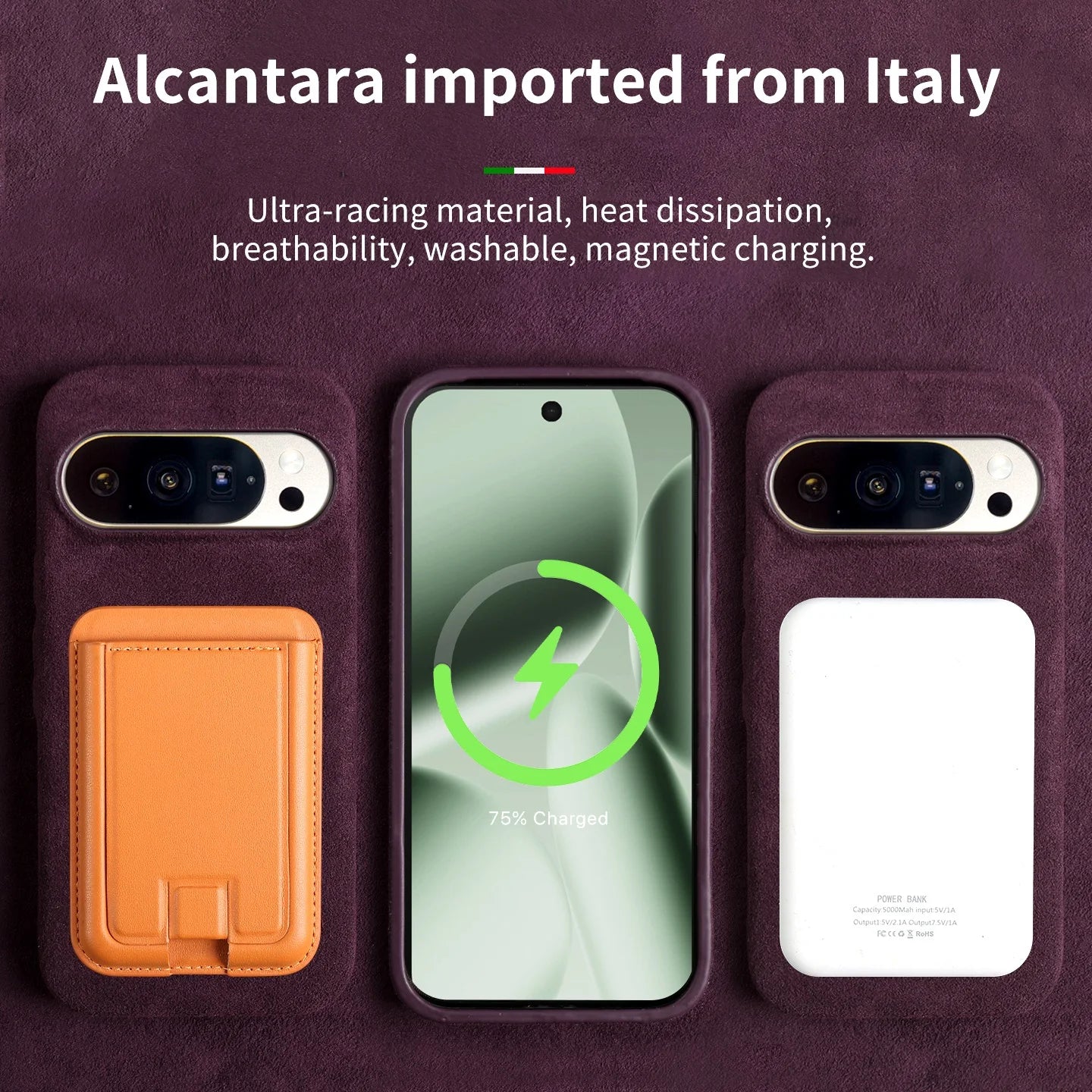 Premium Alcantara Leather Magnetic Case for Google Pixel 9 Series