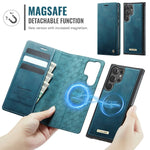 Slim Magnetic Leather Card Wallet Case for Samsung Galaxy S25 Series