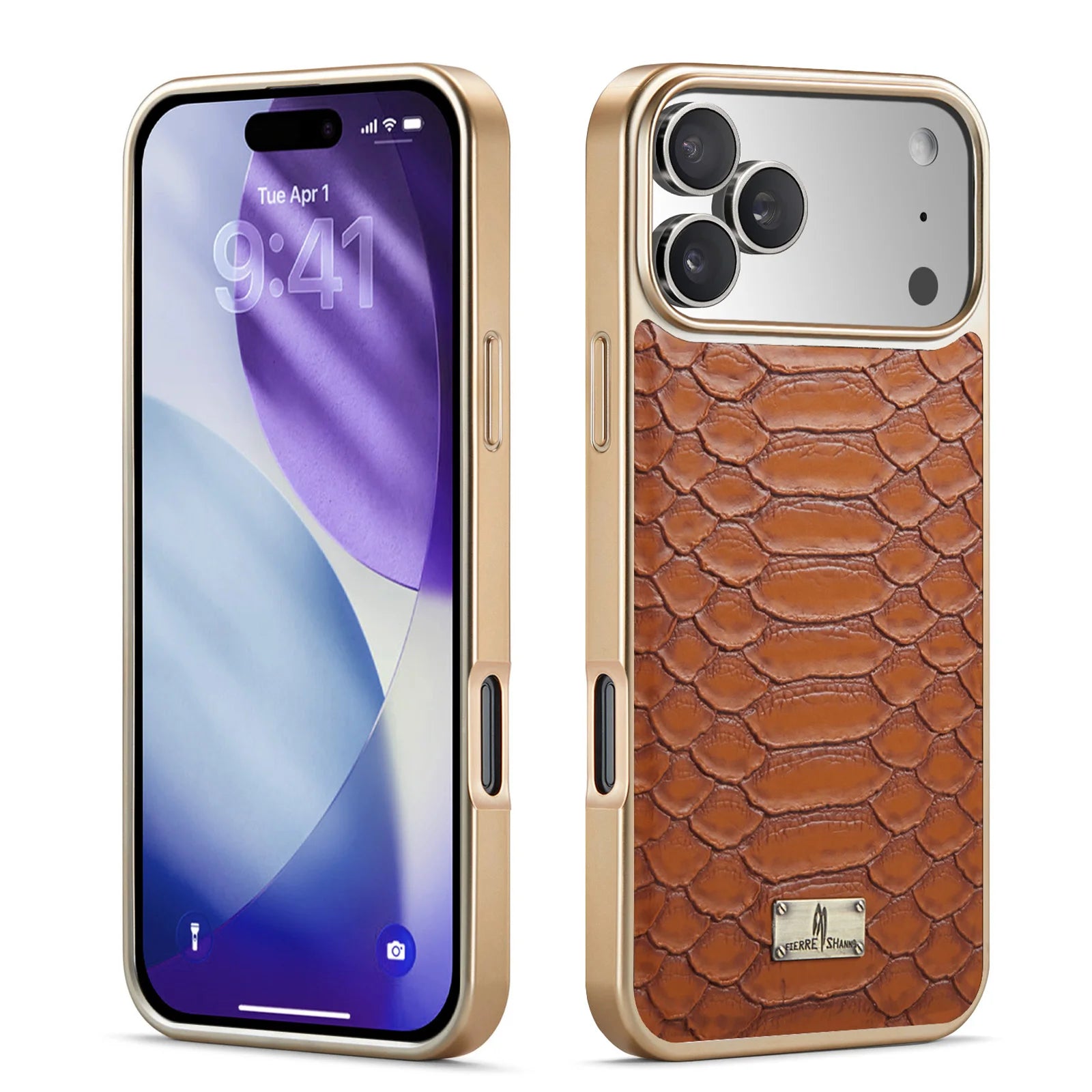 Premium Plating Leather Protective Case for iPhone 17 Series