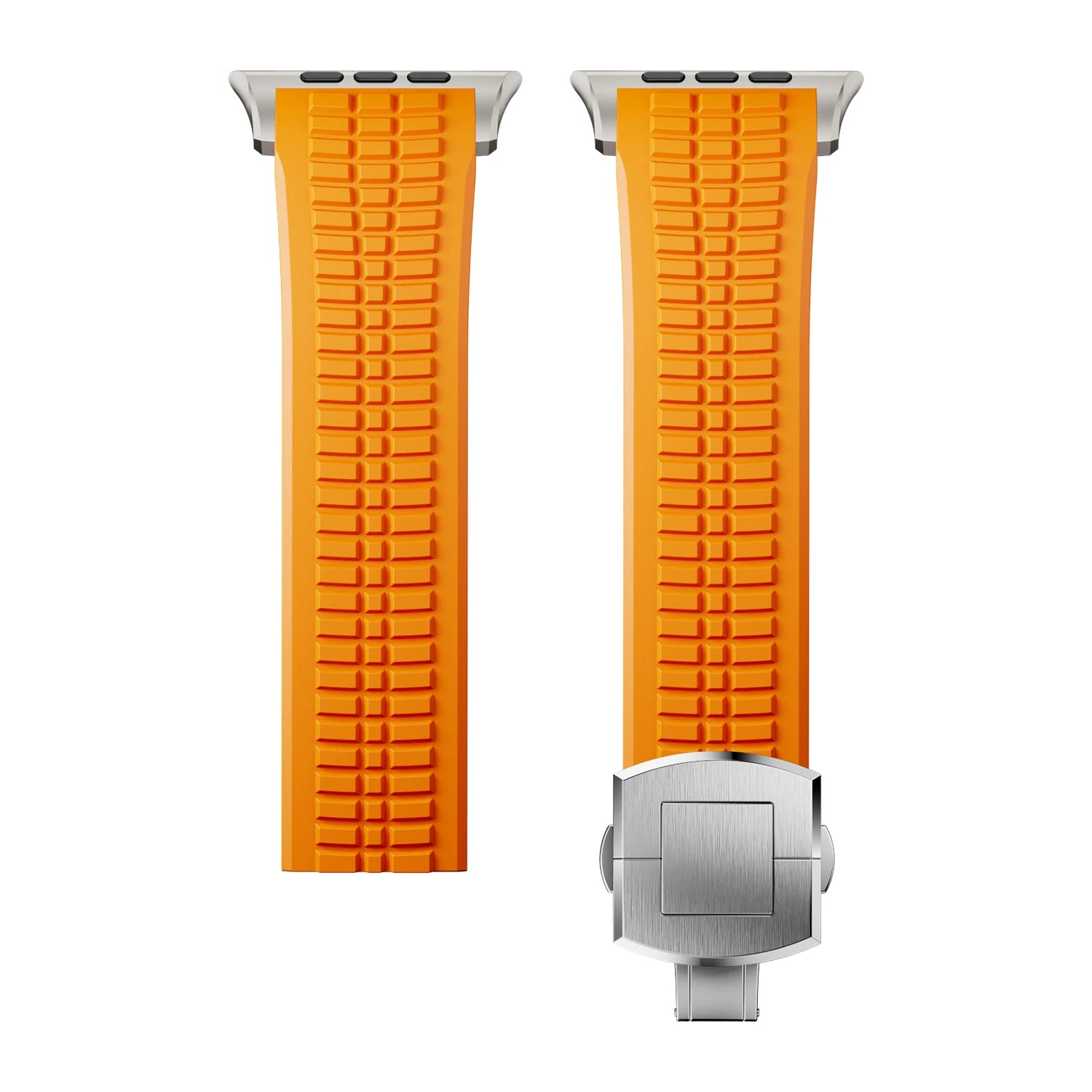 Luxury Sports Silicone Band with Metal Bracelet for Apple Watch
