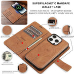 3-in-1 Detachable MagSafe Wallet Leather Case for iPhone 16 Series