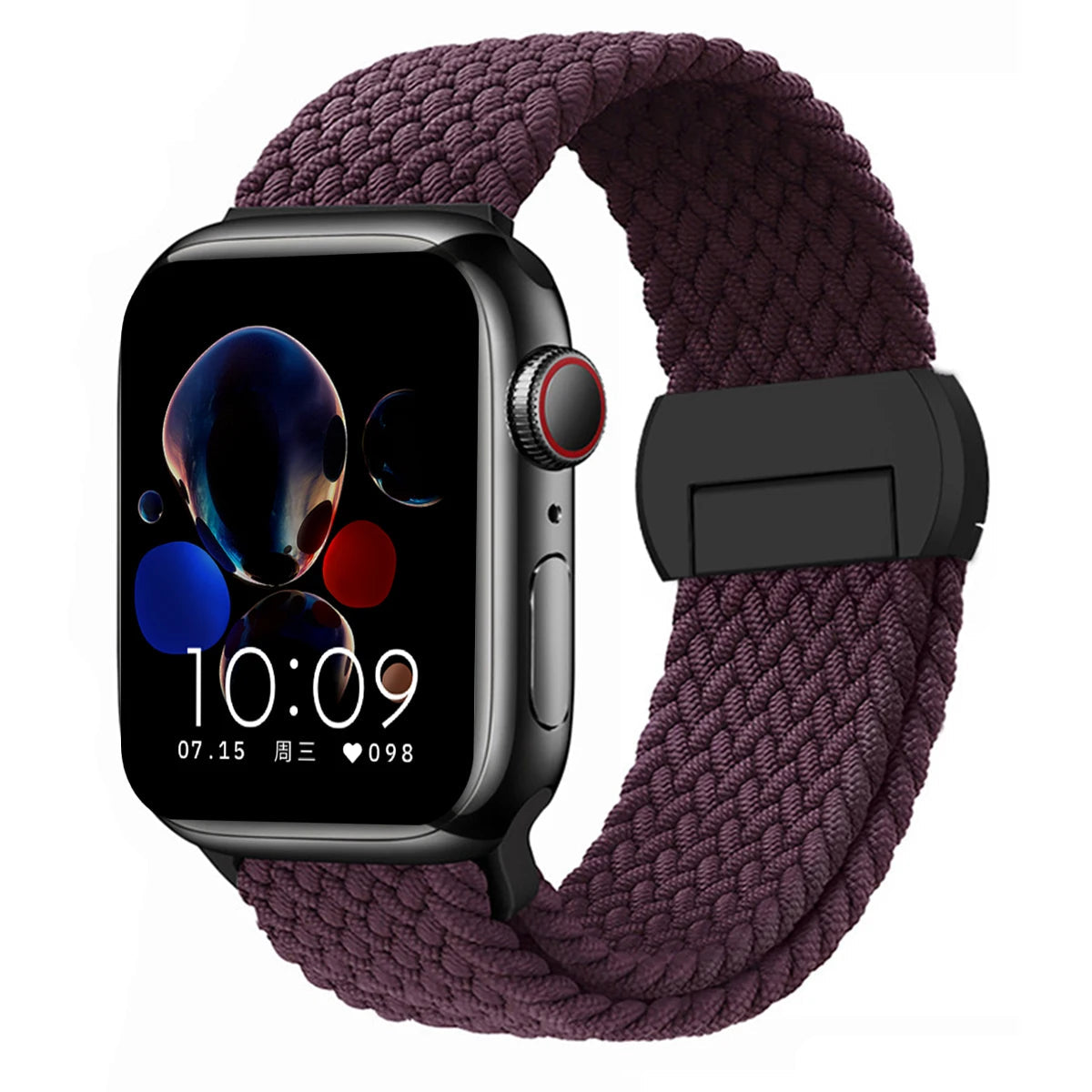 Stretchable Braided Solo Loop with Magnetic Closure for Apple Watch