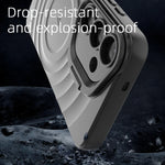 Shockproof Magnetic Case with Folding Camera Stand for Samsung Galaxy S25 Series