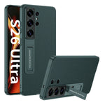 Shockproof Suede Leather Case with Hidden Stand for Samsung Galaxy S26 Ultra