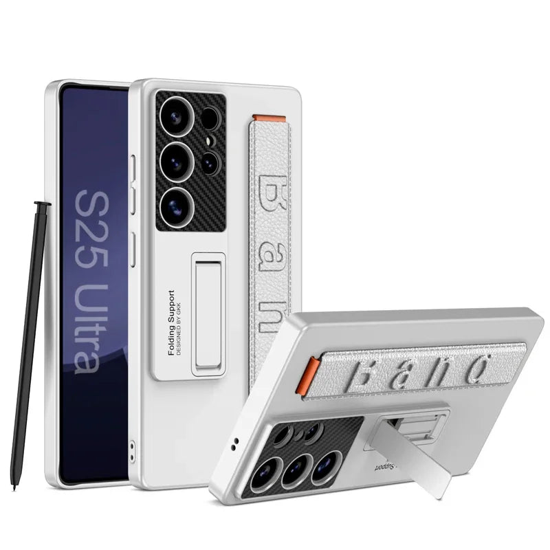 Samsung Galaxy S25 Ultra Slim Case with Wristband & Kickstand Bracket