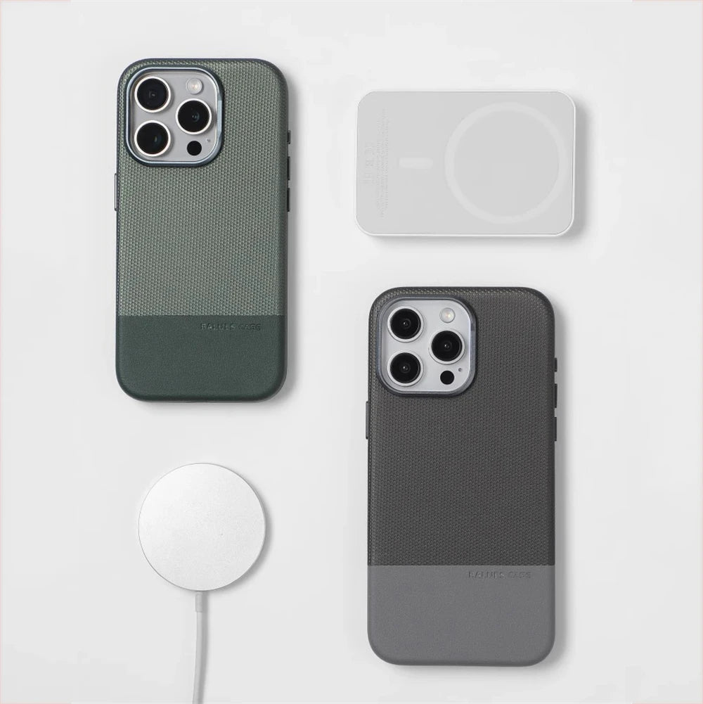 Luxury Business Hit Color Relief Leather MagSafe Case for iPhone 16 Series