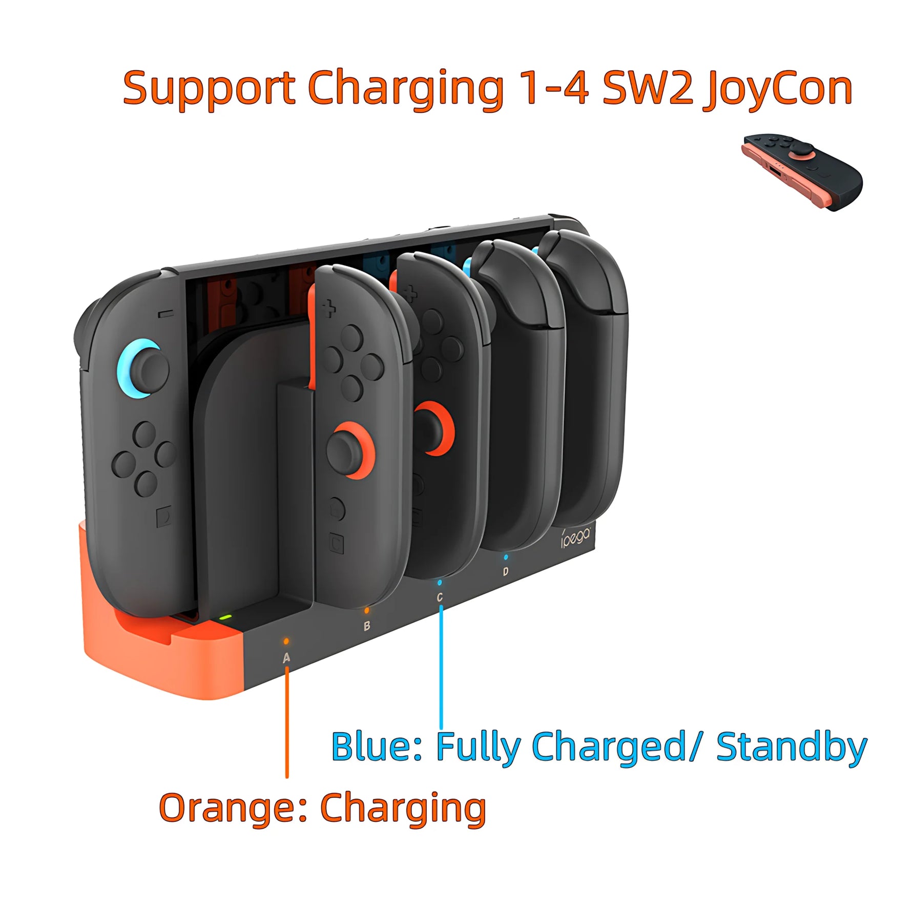 4-in-1 Charging Dock for Nintendo Switch 2 Joy-Con Controllers