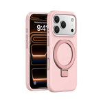 Matte Liquid Silicone Magnetic Case with Rotating Ring Holder for iPhone 17 Series