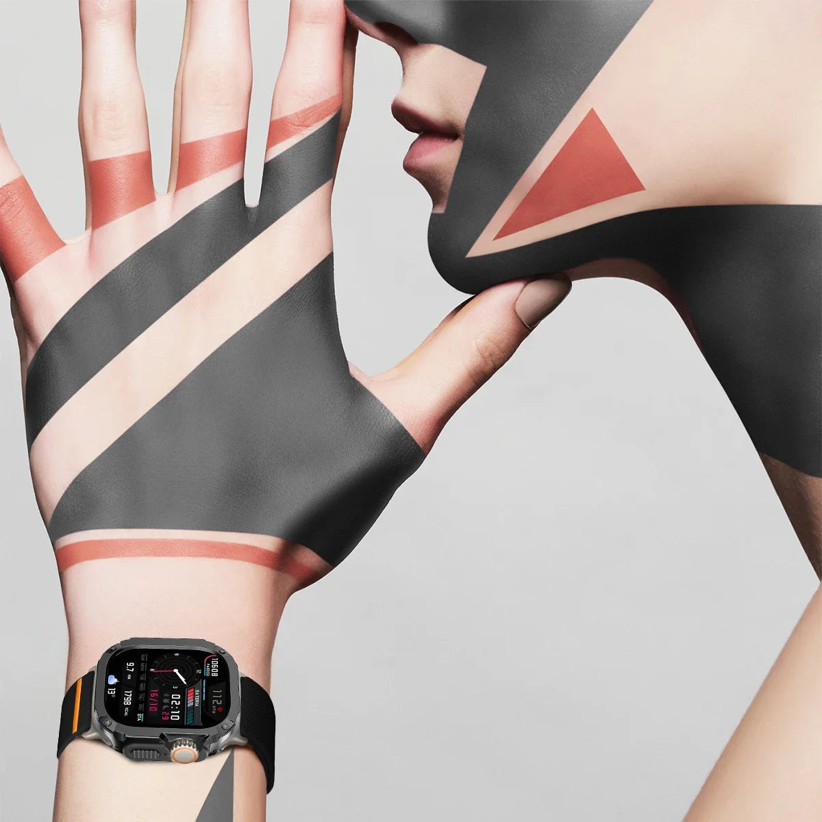 Protective Case and Nylon Sport Strap for Apple Watch