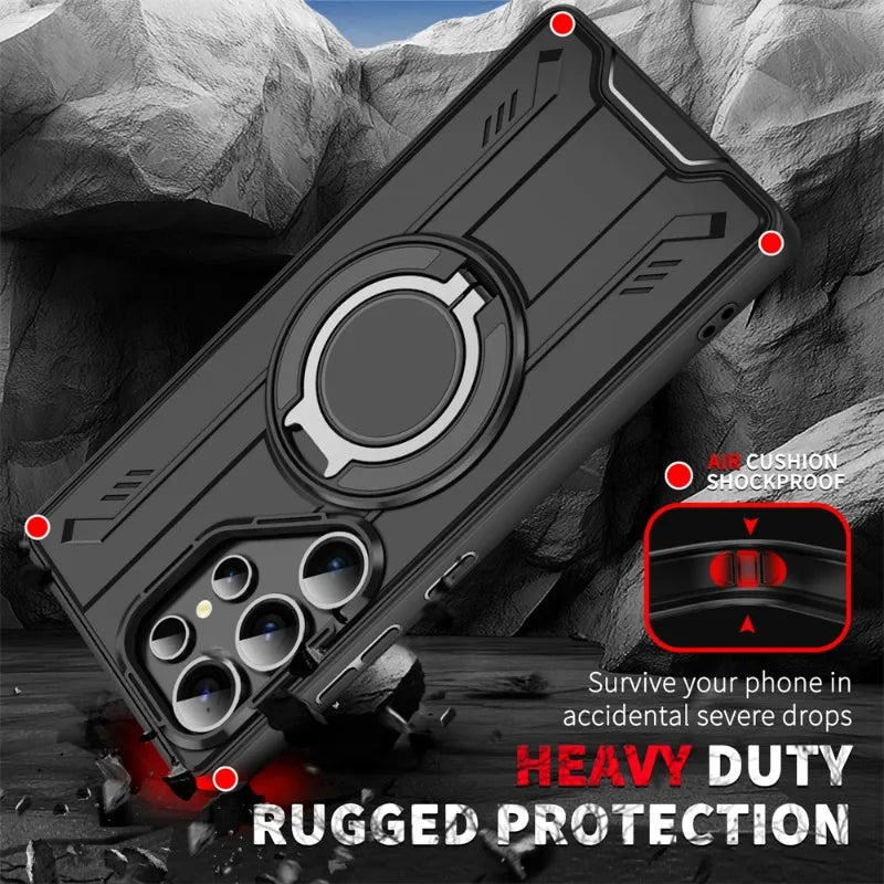 Heavy-Duty Armor Magnetic Phone Case for Samsung Galaxy S25 Series