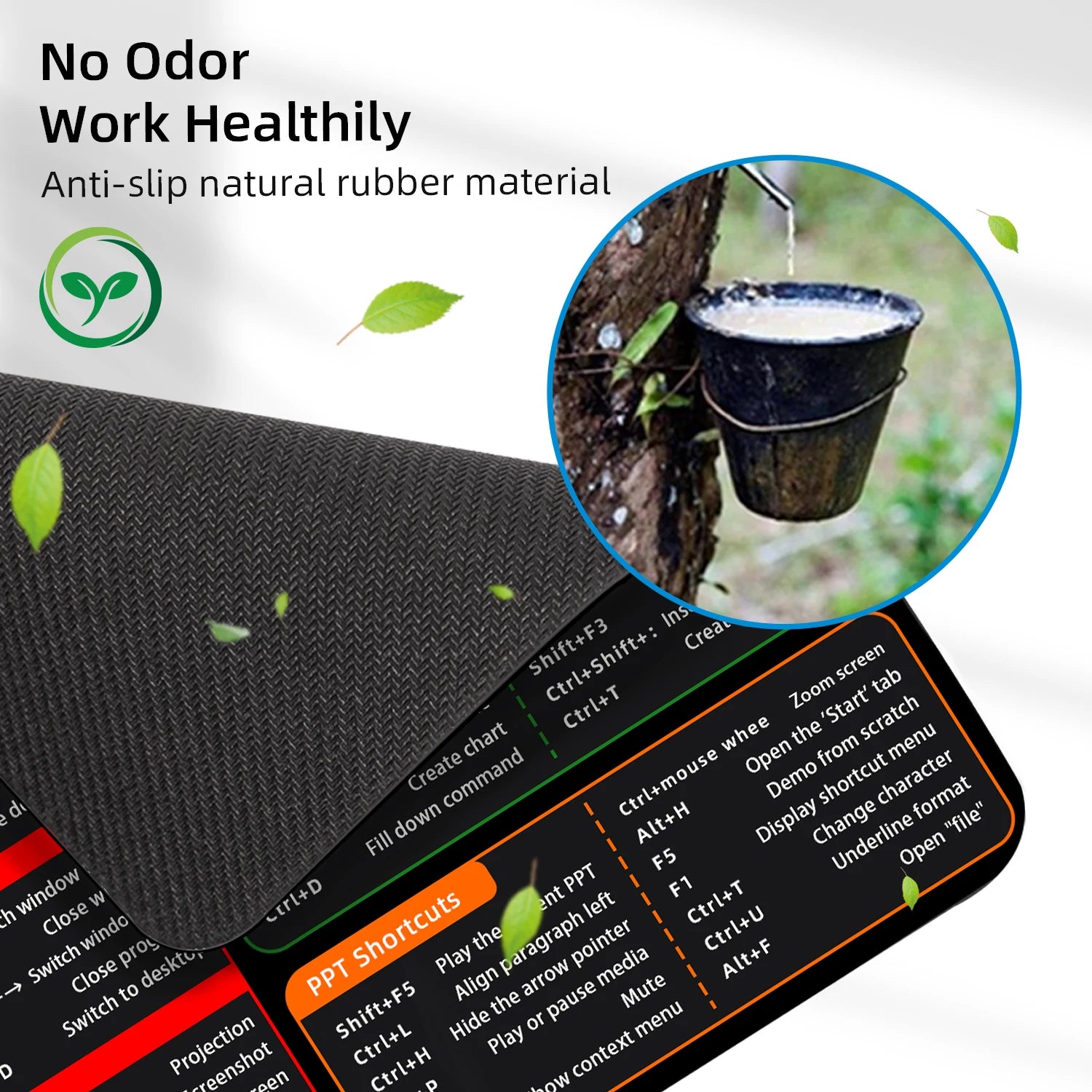Non-Slip Microsoft Office Shortcut Mousepad