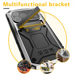 Military Grade 360 Protective Metal Case with Built-in Screen for iPhone 17 Series
