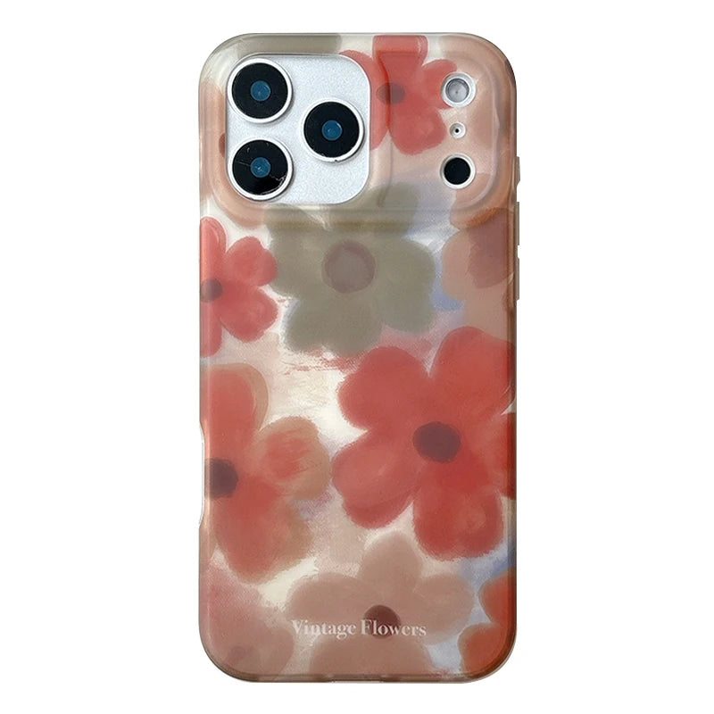 Slim Durable Vintage Flower Pattern Case for iPhone 17 Series