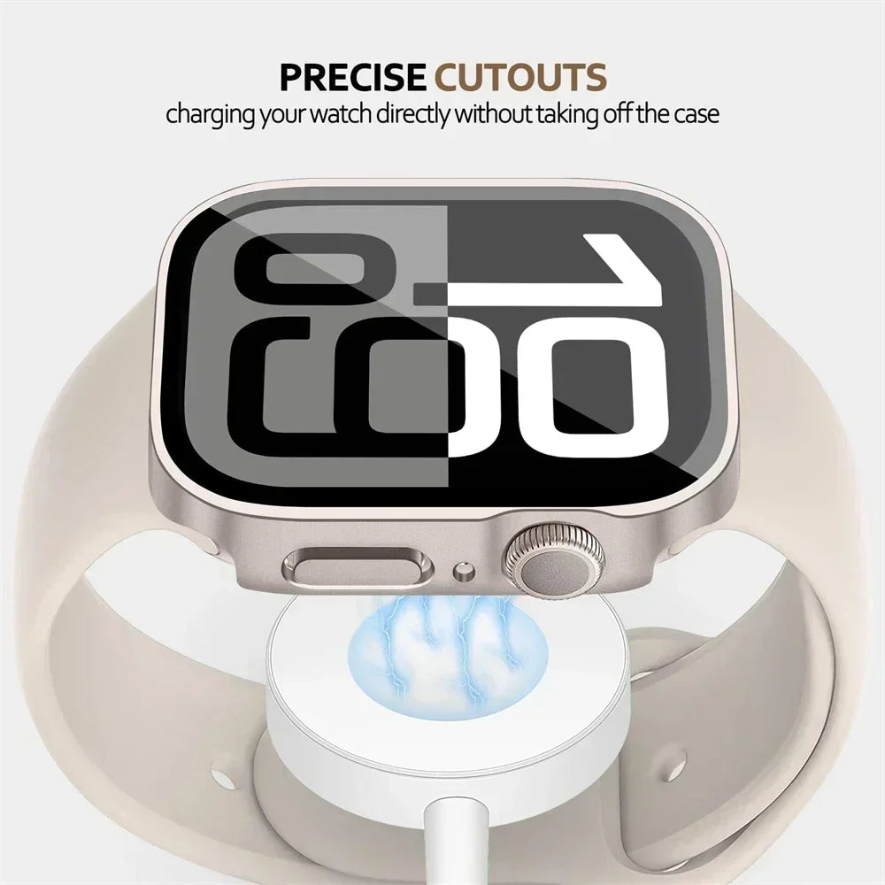 Protective Bumper Case with Built-in Tempered Glass for Apple Watch