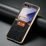 Fashion Floral Embossed Leather Case for Samsung Galaxy Z Flip 6