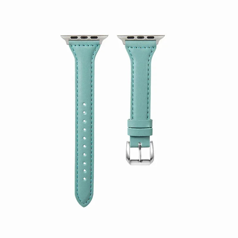 Premium Slim Leather Replacement Strap for Apple Watch