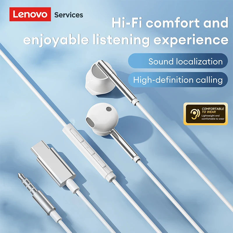 Lenovo YF28 Type-C Universal Wired Earphones