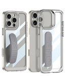 Clear Hard Plastic Case with Wrist Strap for iPhone 16 Series