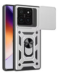 Shockproof Armor Magnetic Case with Slide Camera Cover & Ring Holder for Xiaomi 14T Series
