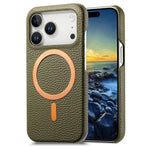 Business Lychee Grain Leather MagSafe Case for iPhone 17 Series
