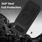 Google Pixel 9 Series Magnetic Leather Flip Case with Card Slot