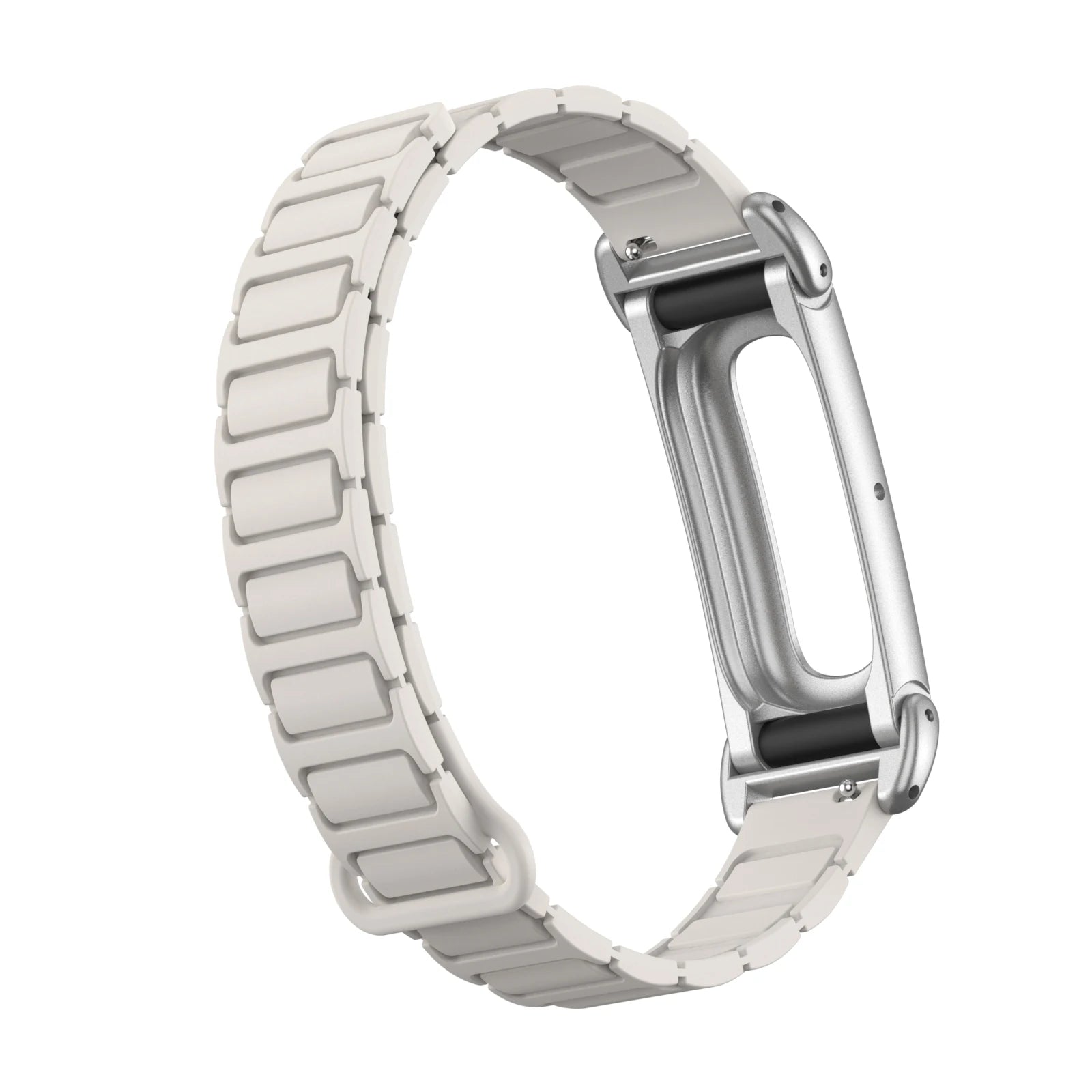 Silicone Magnetic Replacement Strap with Metal Case for Google Fitbit Air