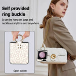 Matte Leather Ring Holder Case for Samsung Galaxy Z Flip 5