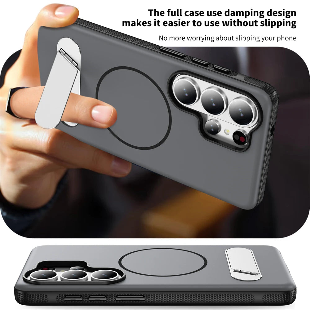 Professional Shockproof Plaid Magnetic Case for Samsung Galaxy S26 Series