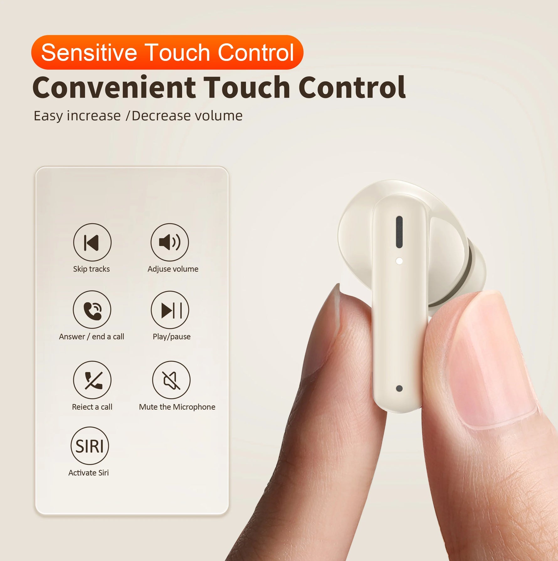 QERE E38 Bluetooth 5.3 Wireless Earphones